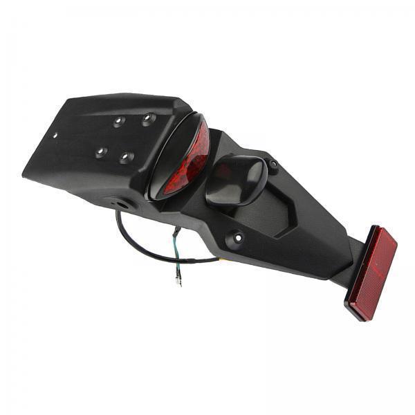 2- Motorbike Motorcycle Rear  Mudguard LED Brake Tail Light for
