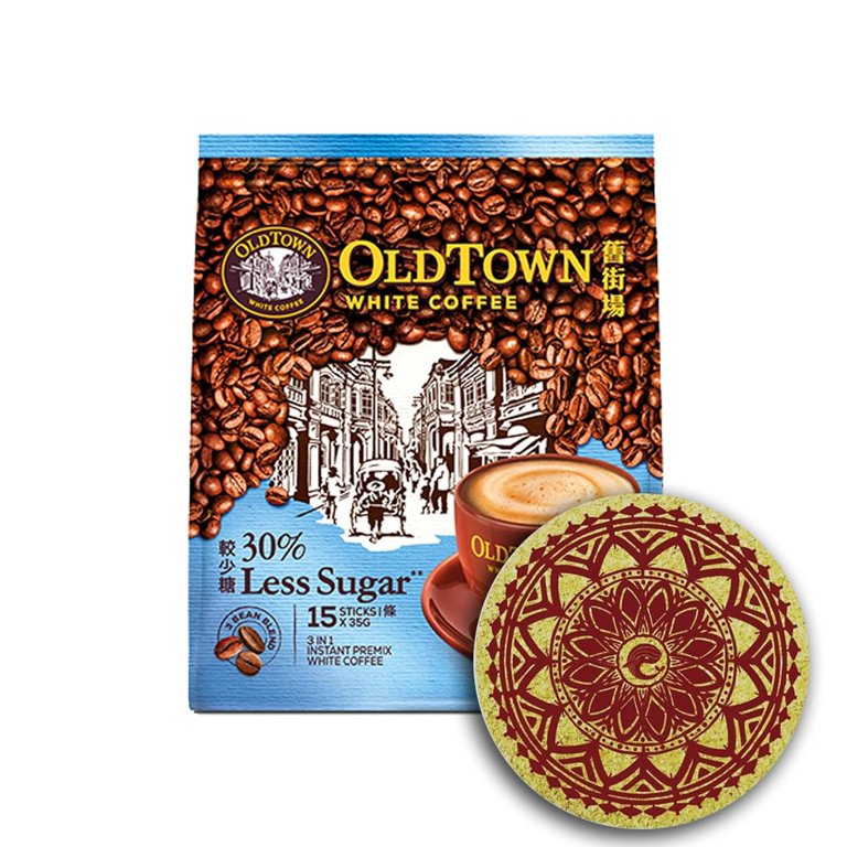 Cà Phê Trắng Hòa Tan 3 Trong 1 Oldtown White Coffee Less Sugar - Ít Đường