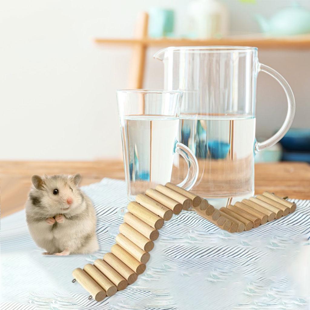 2x Hamster Suspension Bridge Climb Parrot Stand Toy Dwarf Mouse Small Animal