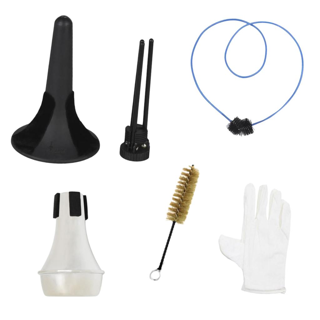 Sunnimix 6 Trong 1 Kèn Bảo Dưỡng Bộ Dụng Cụ Kèn + Tặng 2 Cái Bàn Chải + Tắt Tiếng + Tặng Găng Tay