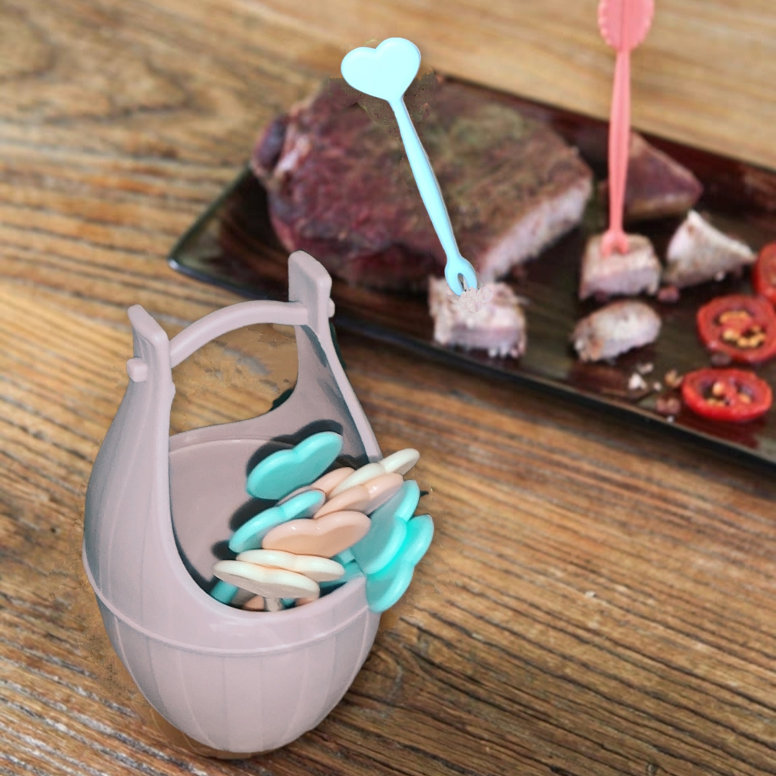 Bộ giỏ 10 Dĩa Cao Cấp ăn Hoa Quả Tráng miệng tiện lợi