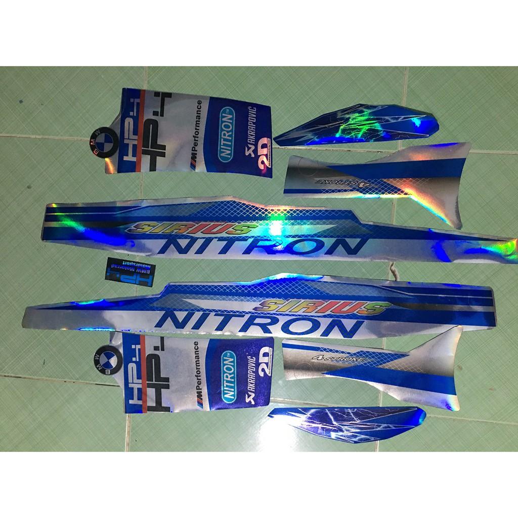 Tem sirius 110 nitron xanh bạc crom