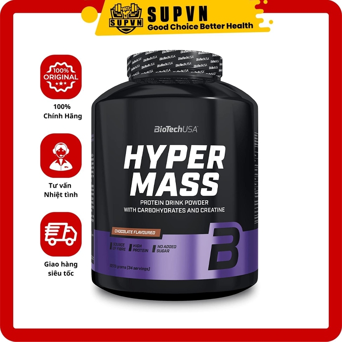 Biotech USA Hyper Mass 4kg - Hỗ Trợ Tăng Cơ Nạc, Tăng Cân Và Giúp Hồi Phục Cơ Bắp Sau Luyện Tập