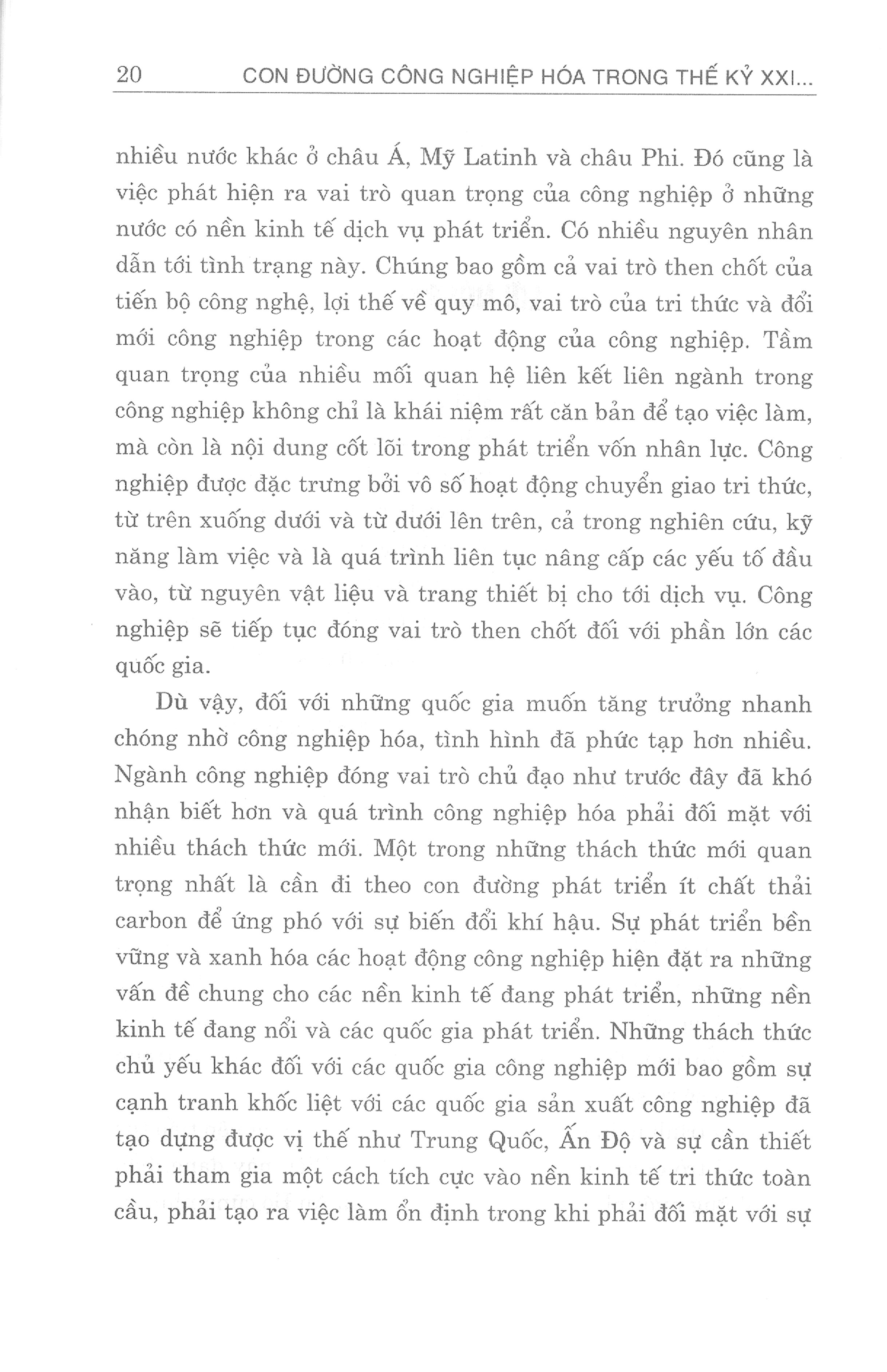 Con Đường Công Nghiệp Hóa Trong Thế Kỷ XXI - Những Thách Thức Mới Và Những Mô Hình Nổi Trội (Sách tham khảo)