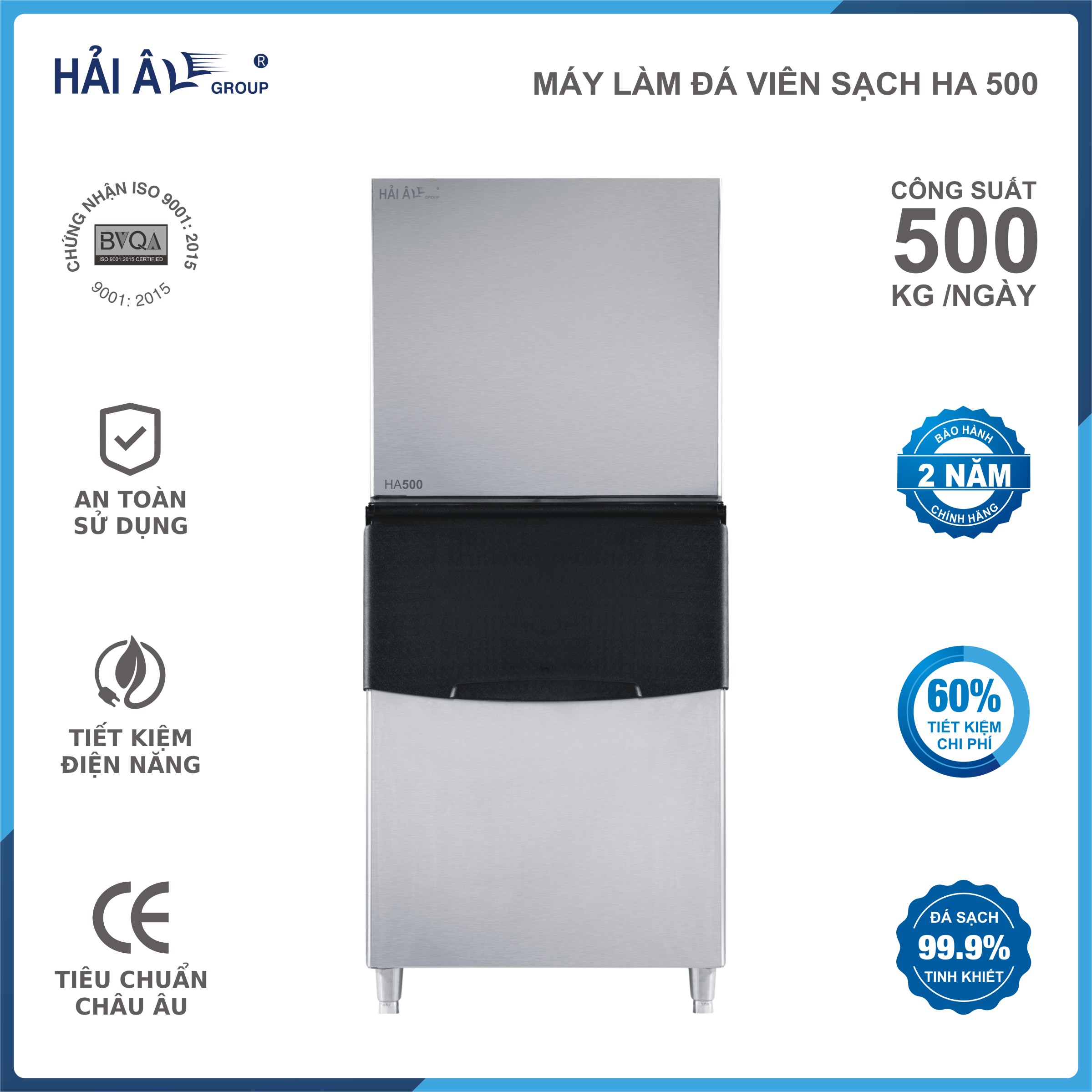 Máy Làm Đá Viên Hải Âu HA-500