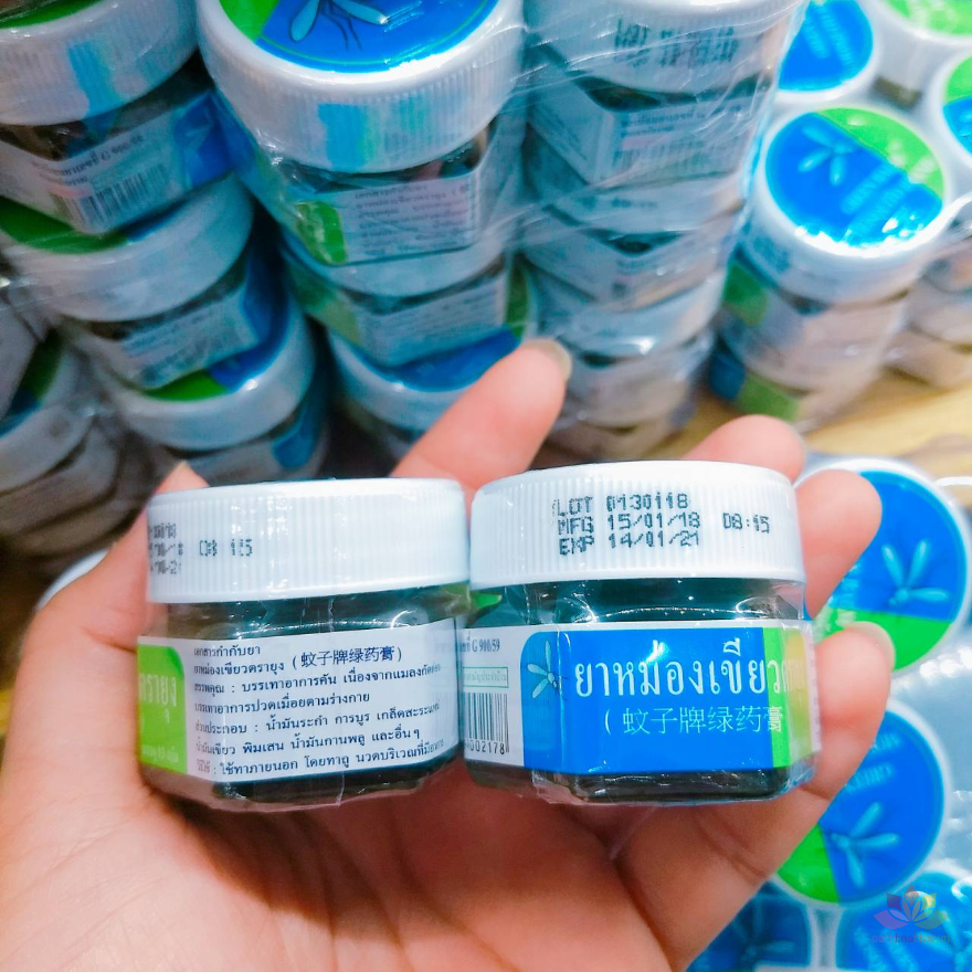 Dầu cù là bôi giảm muỗi đốt , côn trùng cắn cho bé Green Blam Mosquito Brand (Made in Thái Lan) - RPHA / LQC18 - sử dụng được cho bé sơ sinh