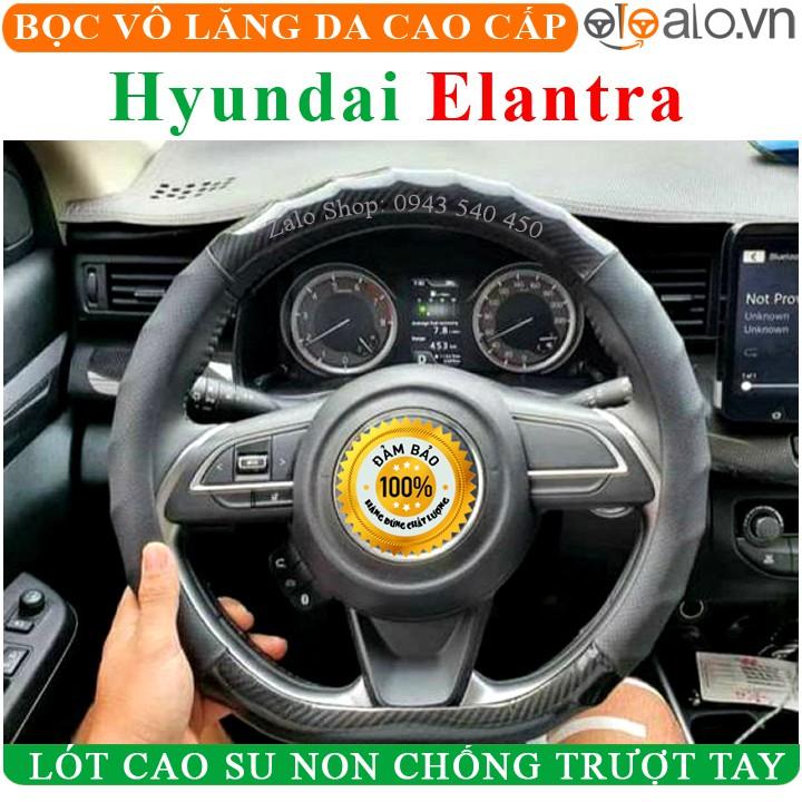 Bọc vô lăng ô tô Hyundai Elantra Lót CaoSu Non Cao Cấp Chống Trượt Tay