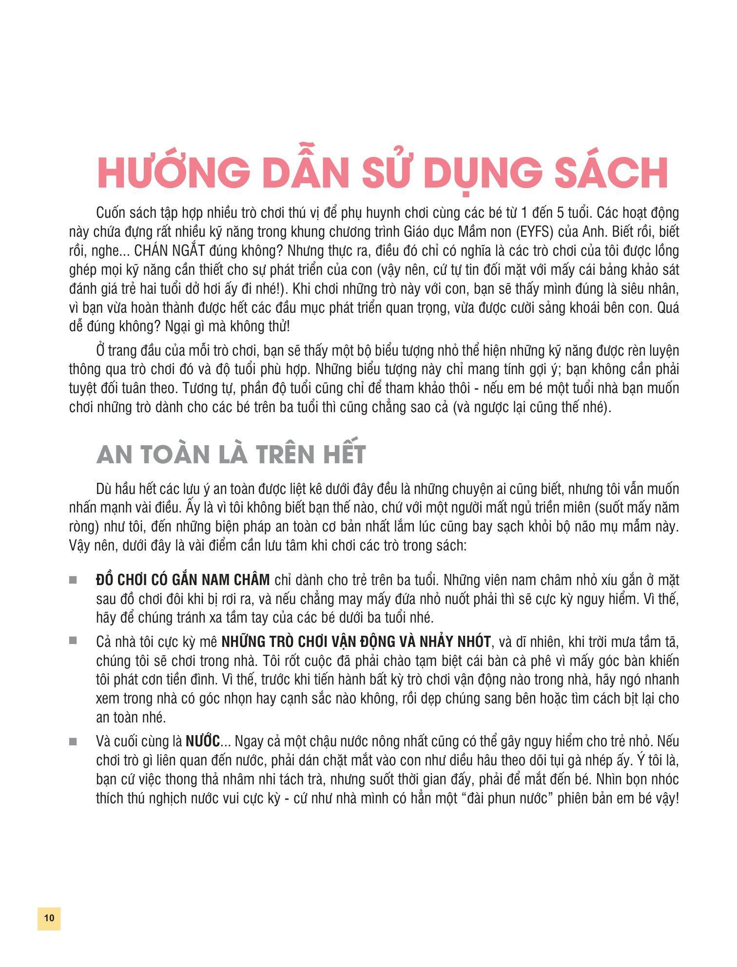 Sách - Chơi Cùng Con - 100++ Trò Chơi Cùng Con Chỉ Với 5 Phút Chuẩn Bị - Dành Cho Bố Mẹ Có Con 0-6 Tuổi