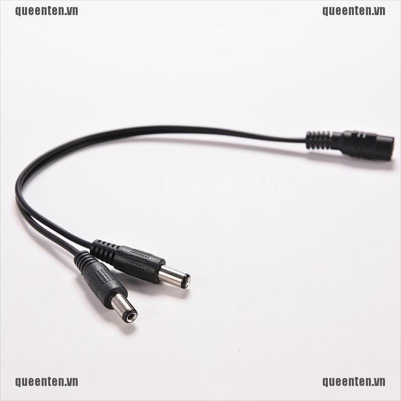 5.5 x 2.1mm CCTV Camera 1 Female to 2 Male DC 12V Power Splitter Cable Adapter QUVN