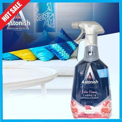 Tẩy thảm nỉ vệ sinh khử mùi Astonish C6720 ngấm sâu vào bề mặt đánh bay vết bẩn nhưng vẫn bảo vệ thảm không bay màu mục