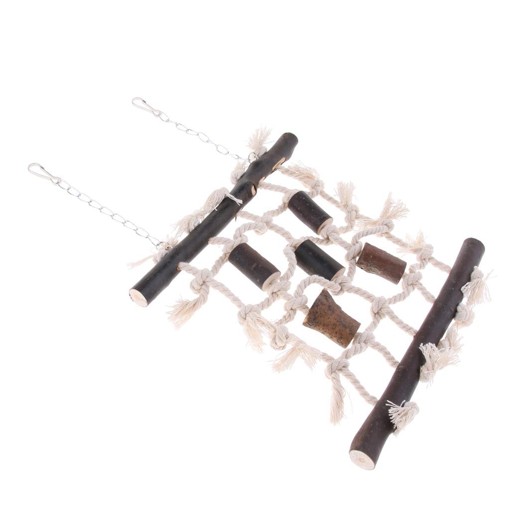 Parrot Bird Swing Chew Rope Hammock Hanging Cage Toys Pet Activity Toy