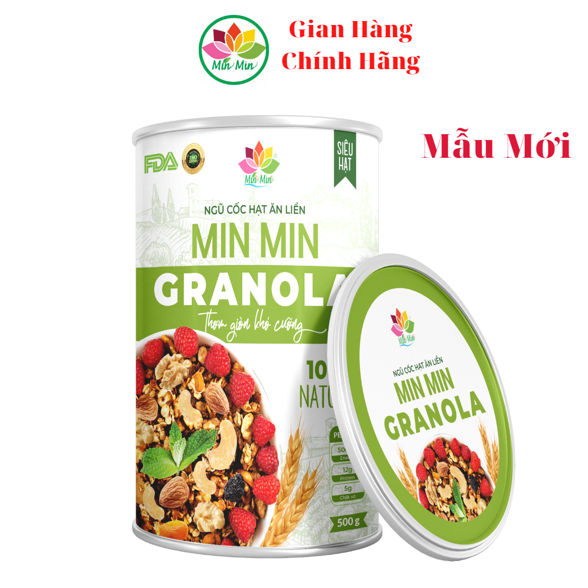 Ngũ Cốc Hạt Min Min Ăn Liền GRANOLA _ Ngũ Cốc Ăn Liền Min Min Vị Truyền Thống _ ngũ cốc mix hoa quả xấy