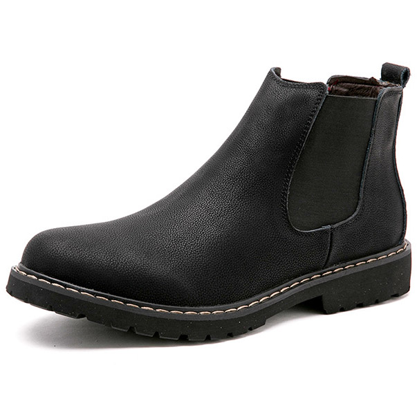 Giày boot (bốt) da bò, giày Chelsea cổ cao big size cỡ lớn cho nam chân to - GT122