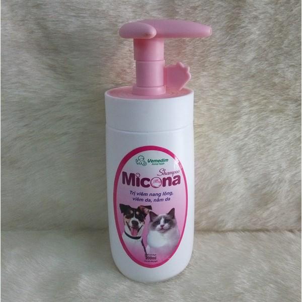 Sữa tắm phòng trị nấm, viêm da cho chó mèo Micona shampoo