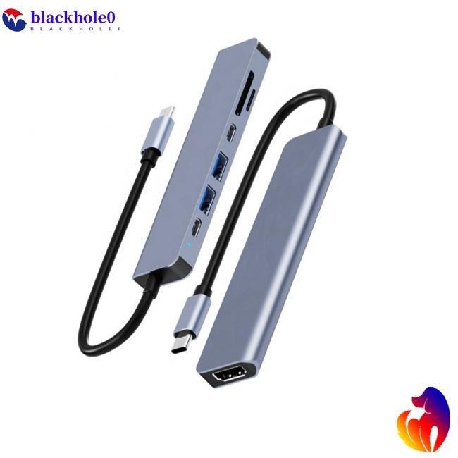 Hub chuyển đổi 7 trong 1 USB C sang 4k Hdmi Type C Dj1013 thích hợp cho Macbook Pro/Air iPad Xps