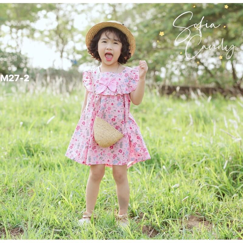 Váy hồng nơ bé gái 2-10 tuổi