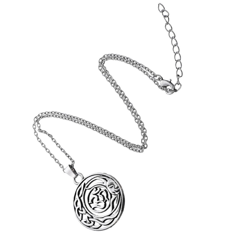 Pendant Chain Necklace Round Twist Knots Hollow Pendant Charm Women Jewelry, Suitable for Parties,and Daily Wear