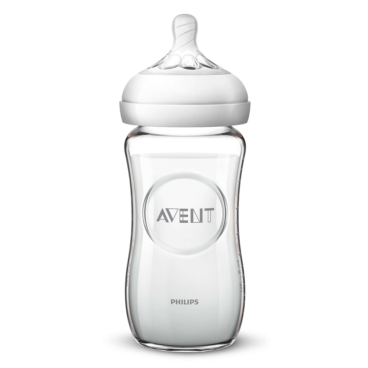 Bình sữa thủy tinh Philips Avent mô phỏng tự nhiên 240ml cho trẻ từ 1 tháng tuổi SCF673/13