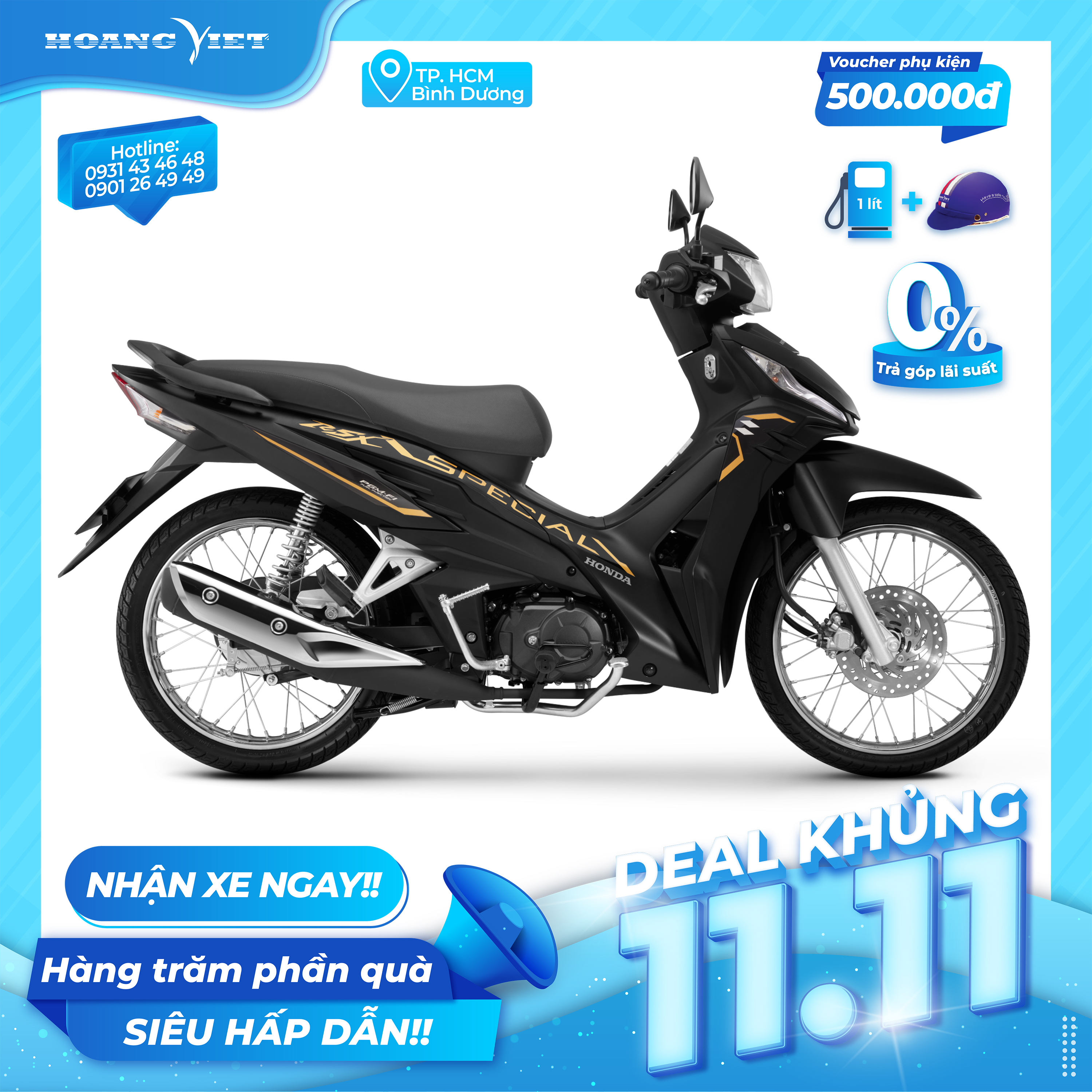 Xe máy Honda Wave RSX 2023 - Vành Nan Hoa Phanh Đĩa