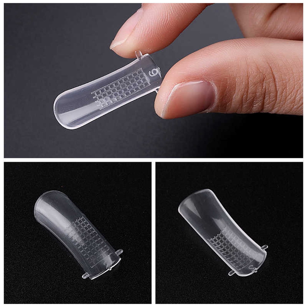 Set Khuôn Móng Đắp Gel 100 Cái, Tạo Độ Dài Và Tự Nhiên Cho Móng Để Làm Các Bộ Nail Nghệ Thuật Đẹp, Khắc Phục Nhược Điểm Của Móng, Độ