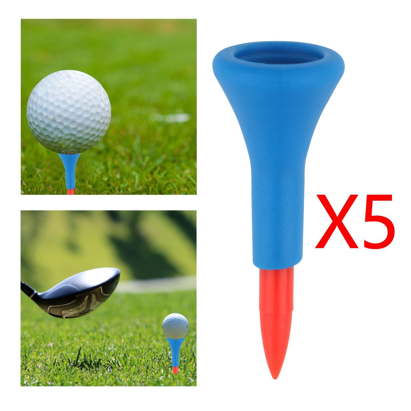 5x Driving Golf Rubber Tees Range Practice Training Mat Holder Red