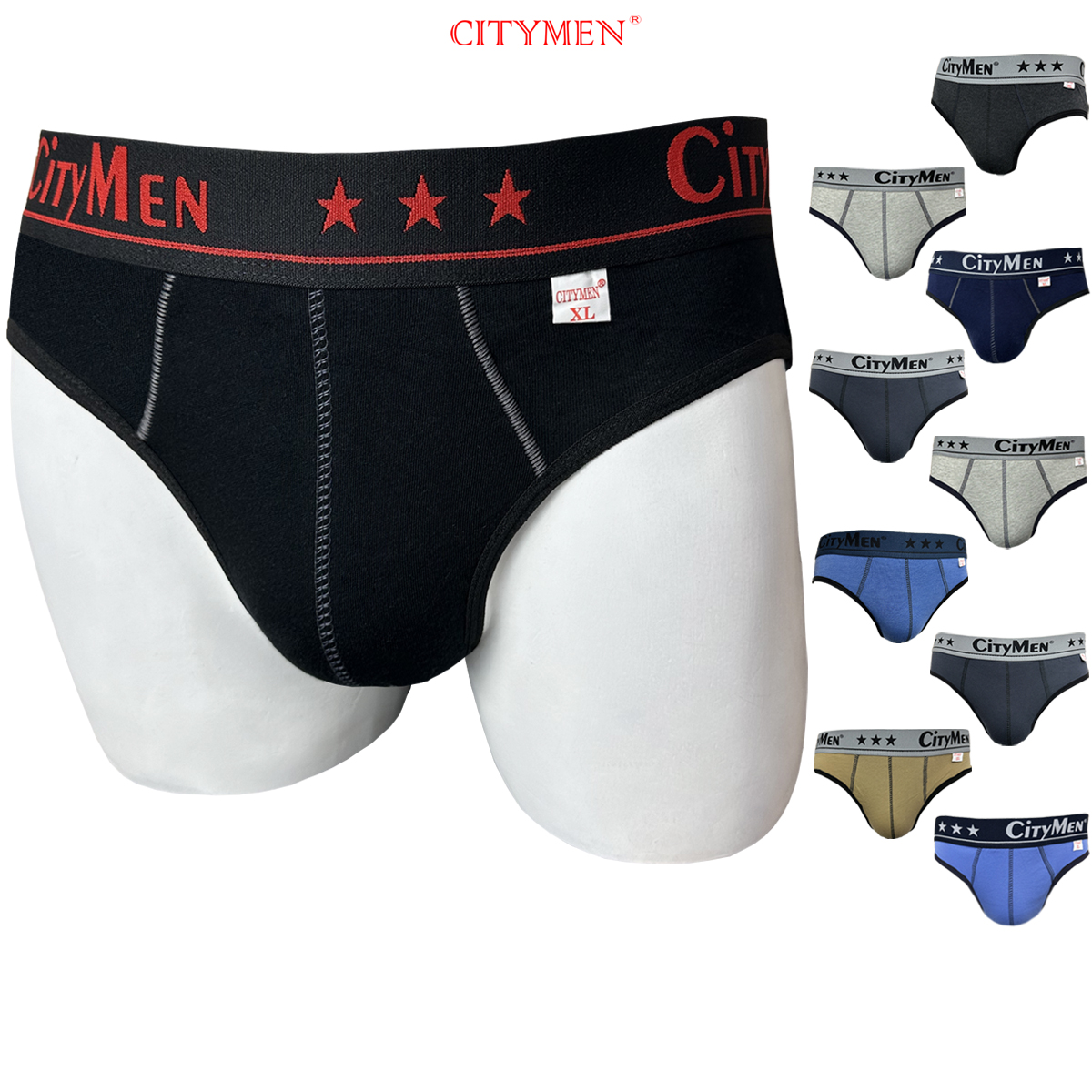 Quần Lót Nam tam giác vải cotton 2 chiều lưng CITYMEN, đồ lót - LMTK-CTM2C