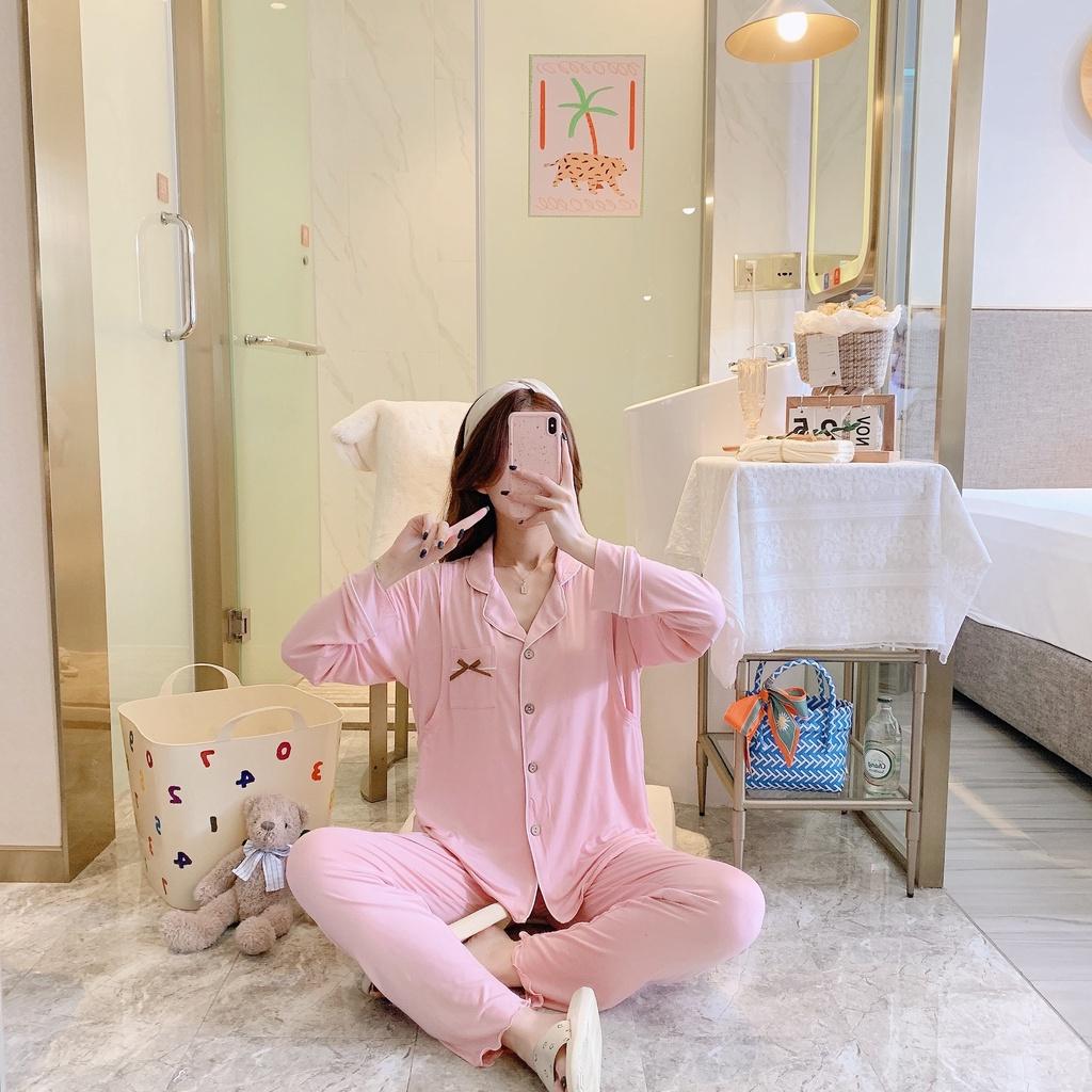 Đồ Bộ Bầu Cho Con Bú, Pijama sau sinh Cho Mẹ AZ89 Chất Liệu Cotton Co Giãn Hàng Cao Cấp Mặc Hè Thu