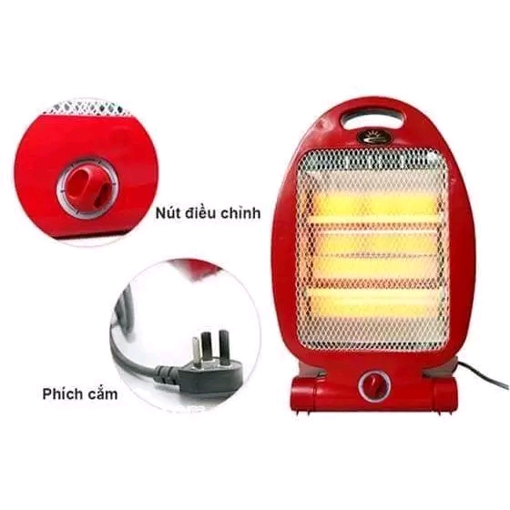 Đèn Sưởi, Quạt Sưởi  Máy Sưởi 2 Bóng Công Suất 800w Tự Ngắt Điện Khi Đổ Bảo Hành 12 Tháng - HÀNG CHÍNH HÃNG MINIIN