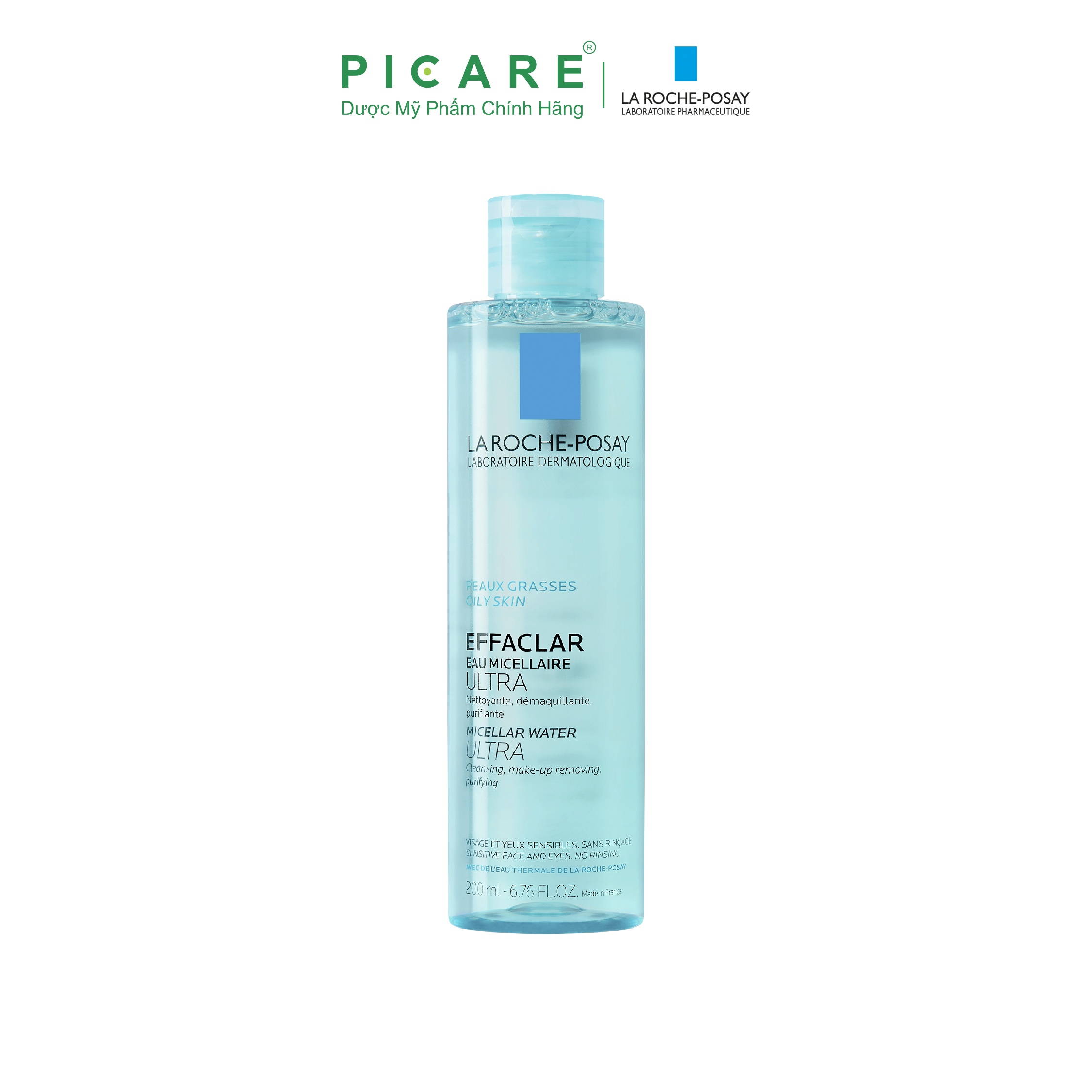 Nước tẩy trang làm sạch sâu dành cho da dầu nhạy cảm - La Roche-Posay Micellar Water Ultra Oily Skin 200ml