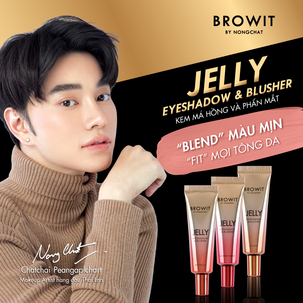 Kem má hồng và phấn mắt BROWIT Jelly Eyeshadow &amp; Blusher