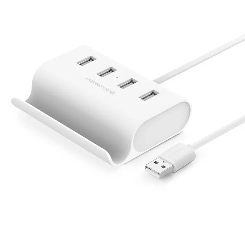 Ugreen UG30224CR123TK 1M Màu Trắng USB 2.0 Hub 4 Port With Power Port - HÀNG CHÍNH HÃNG