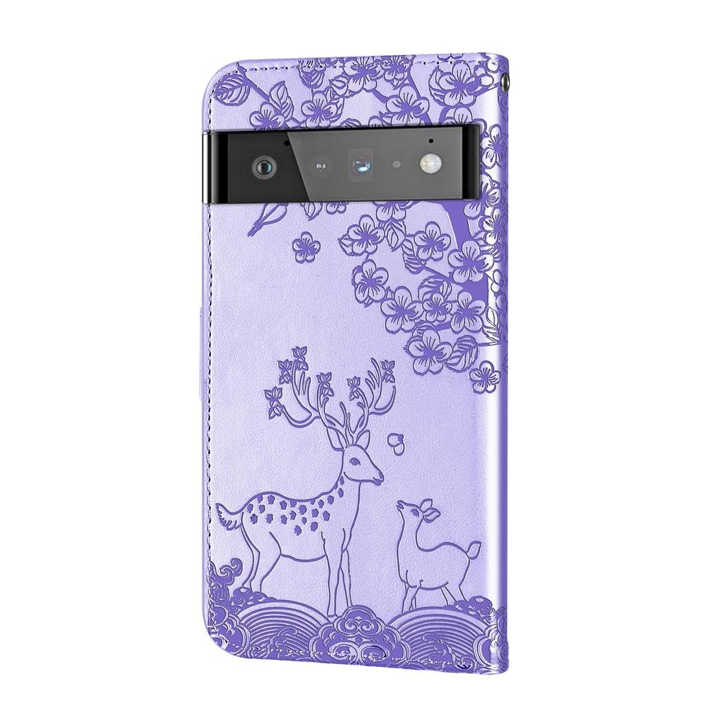 Ốp lưng da họa tiết dập nổi đẹp mắt cho Google Pixel 6 Pro
