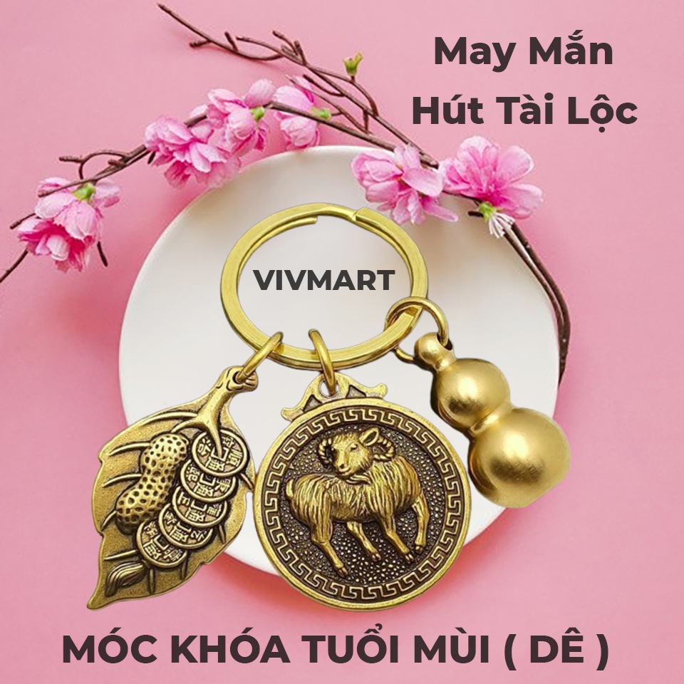 Móc Khóa Xe Máy Ô Tô Hình Con Dê Phong Thủy Theo Bản Mệnh Tuổi Mùi