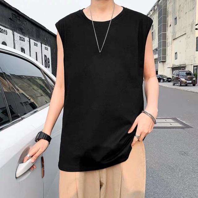 HÀNG CAO CẤP - Áo thun sát nách unisex form rộng Trơn tanktop nam nữ ulzzang Wind - Hàng Cao Cấp