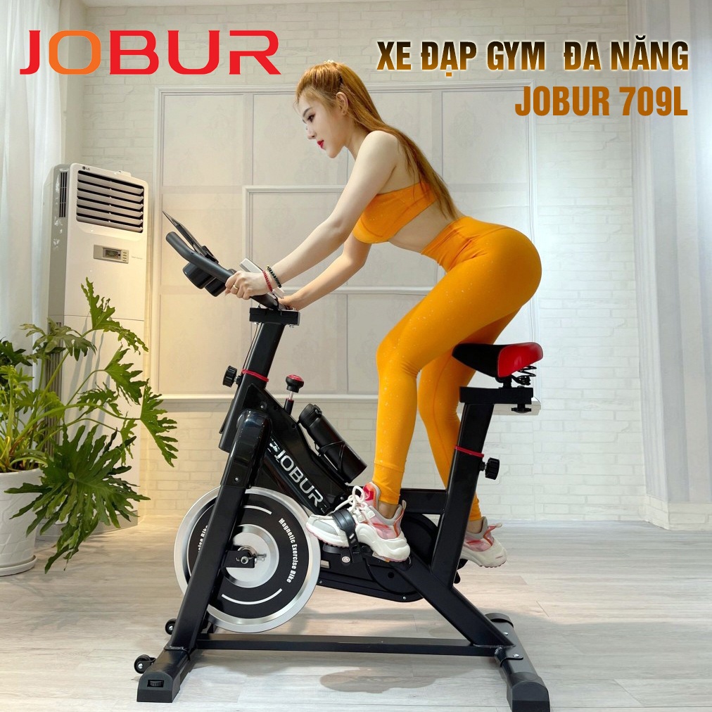 Xe Đạp Tập Thể Dục Tại Nhà JOBUR SPINBIKE GH-708L Hiển Thị Đầy Đủ Chỉ Số - Hàng Chính Hãng