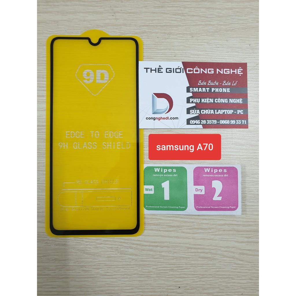 Kính Cường Lực Samsung A70 Full Màn Hình
