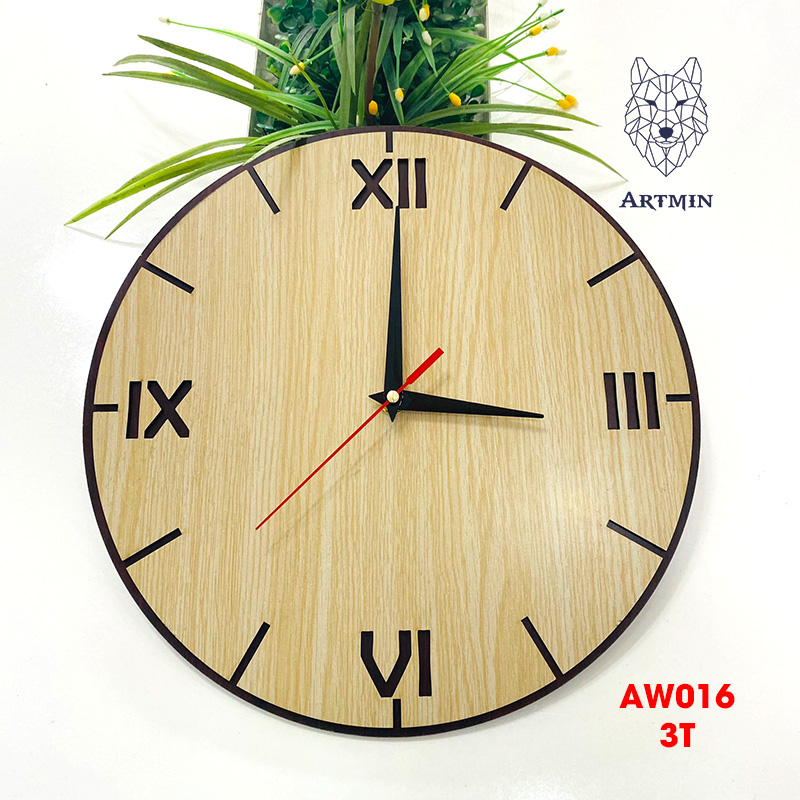 AW017 - Đồng Hồ Gỗ Treo Tường – Décor Trang Trí Tinh Tế