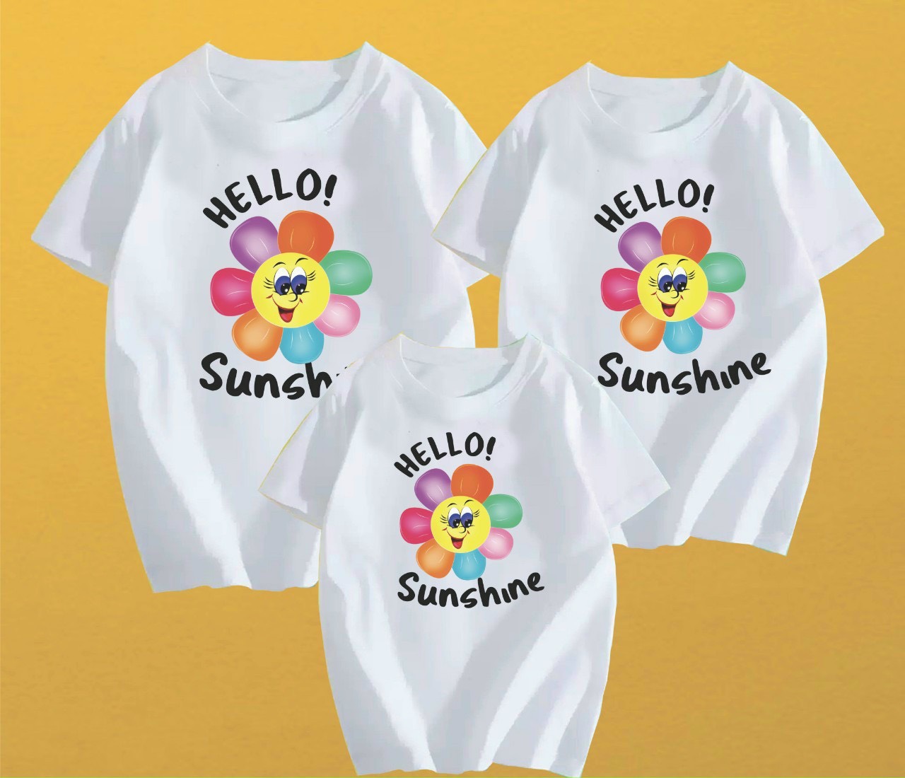 Áo thun in chữ HELLO SHUNSHINE