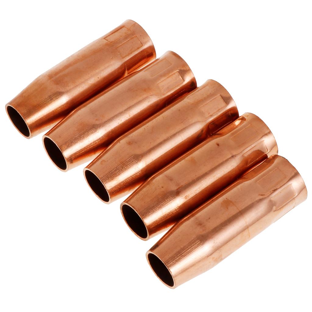 5 Piece 15AK MIG/MAG Welding Torch Contact Tip Gas Nozzle Copper 1.0