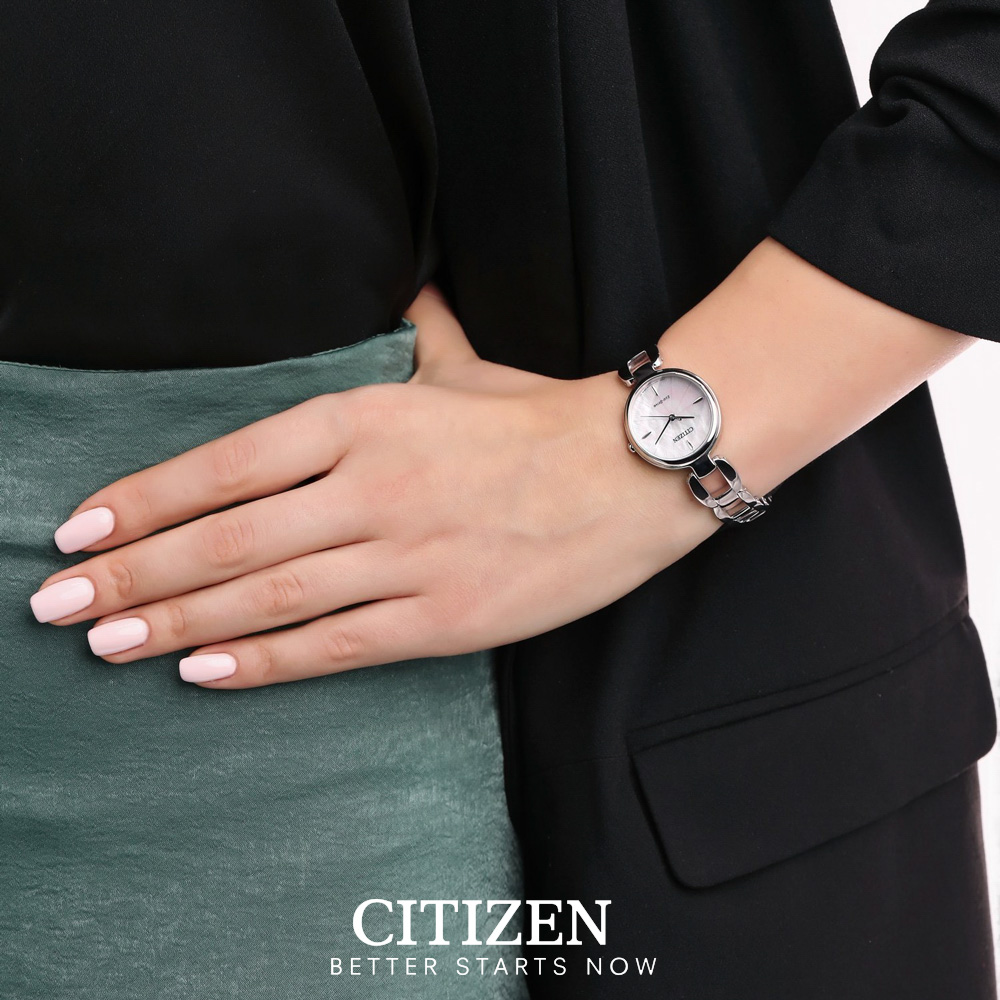 Đồng Hồ Nữ Citizen Dây Thép Không Gỉ EM0420-89D - Mặt Xà Cừ (Sapphire)