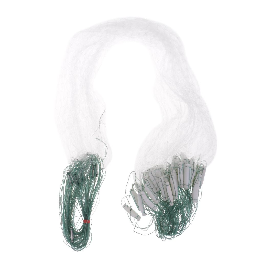 2xFishing Fish Mesh Trap Nylon Fishing Gill Net Casting Net 0.7x8m