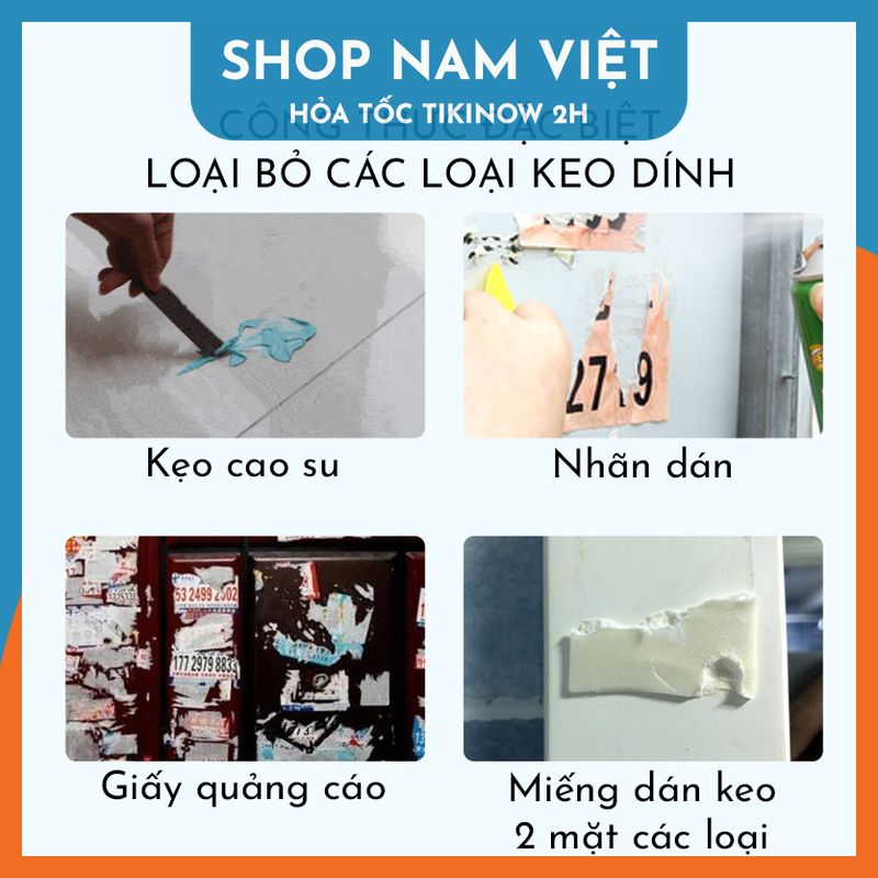 Chai Tẩy Keo Dán, Kẹo Cao Su Không Làm Hại Bề Mặt