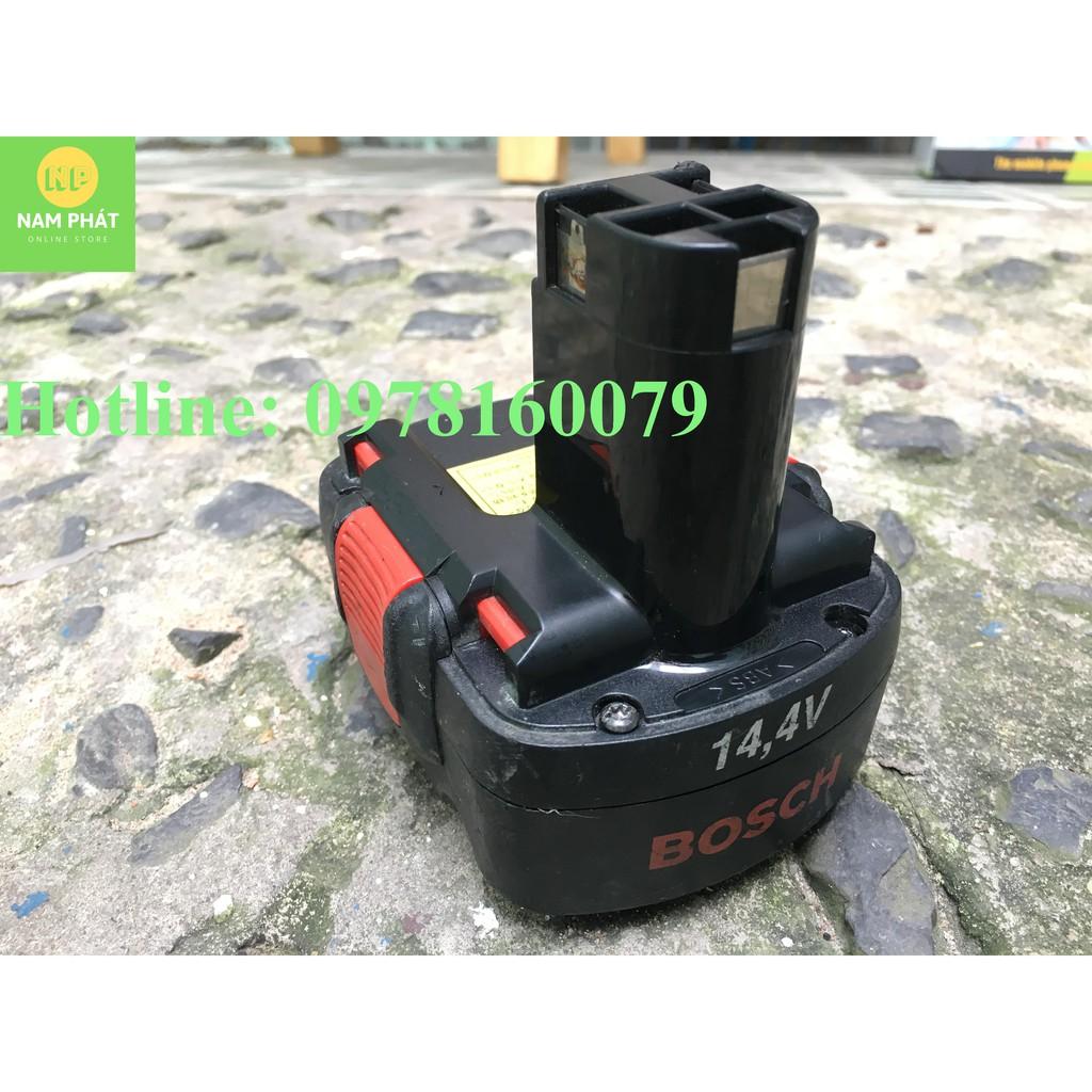 Pin Bosch. 14,4V làm từ pin 8 cell LI-ON 18650 (pin dòng xã cao) dung lượng 4 Ah