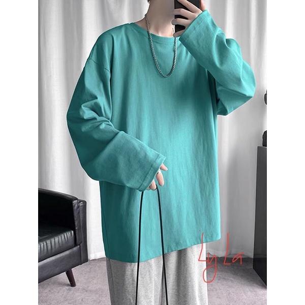 Áo thun Trơn 7 màu cơ bản dể phối đồ dài tay form rộng Áo phông nhiều màu unisex đơn giản mặc phối bên trong siêu chất