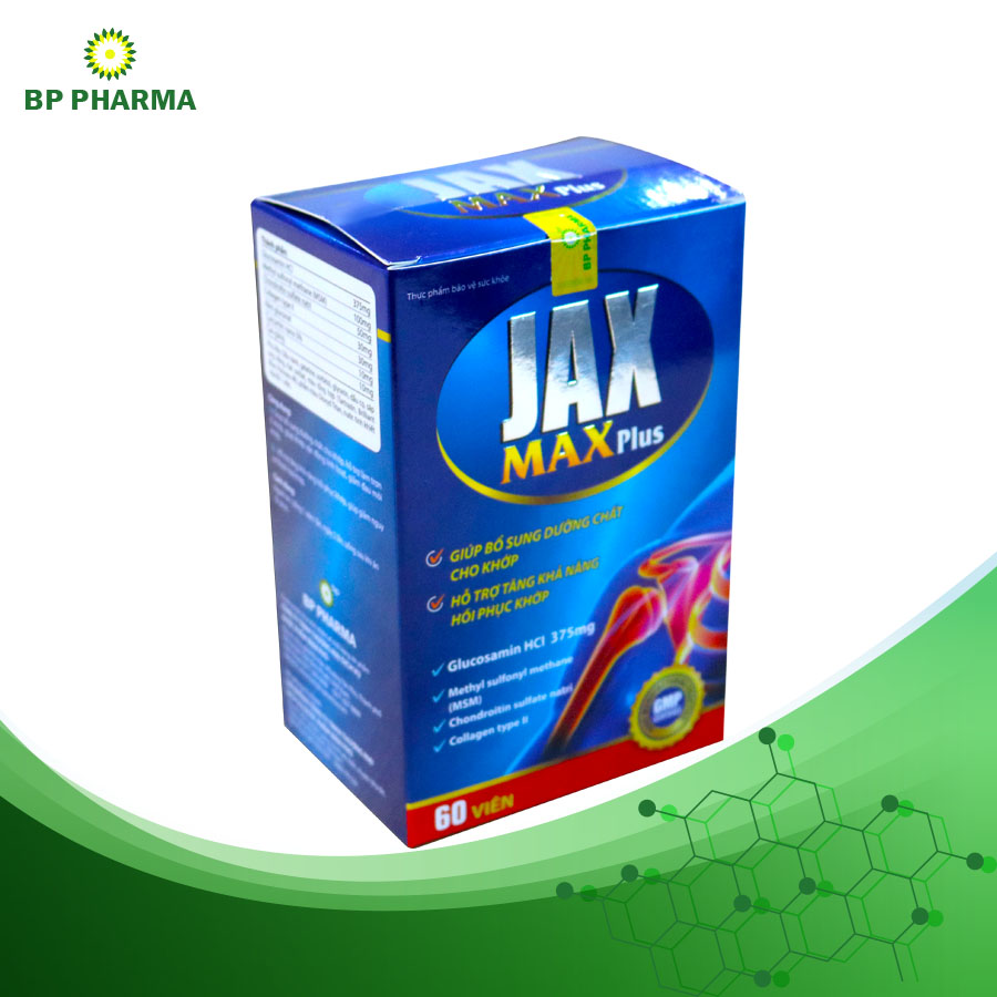 Viên Nang Mềm JAX MAX Plus Giúp Bổ Sung Dưỡng Chất Cho Khớp, Hỗ Trợ Khả Năng Hồi Phục Khớp - Lọ x60 Viên