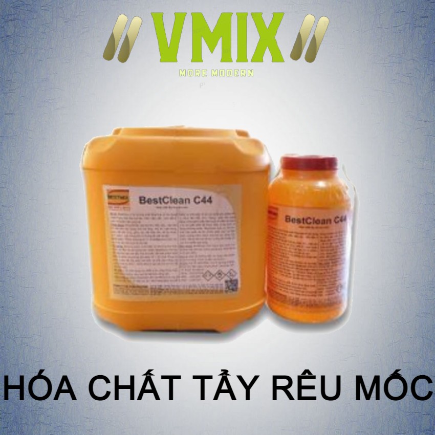 Hóa chất tẩy rêu mốc bám trên gạch ngói tẩy rửa cực mạch mà không ảnh hưởng đến bề mặt vật liệu.Bestclean c44.Chống thấm Vmix