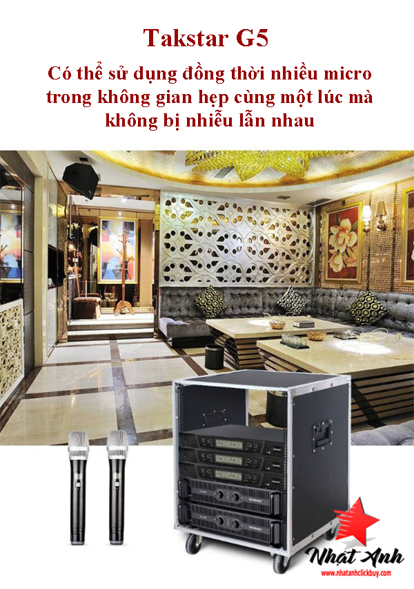 Micro không dây chuyên nghiệp Takstar G5 | Micro cao cấp