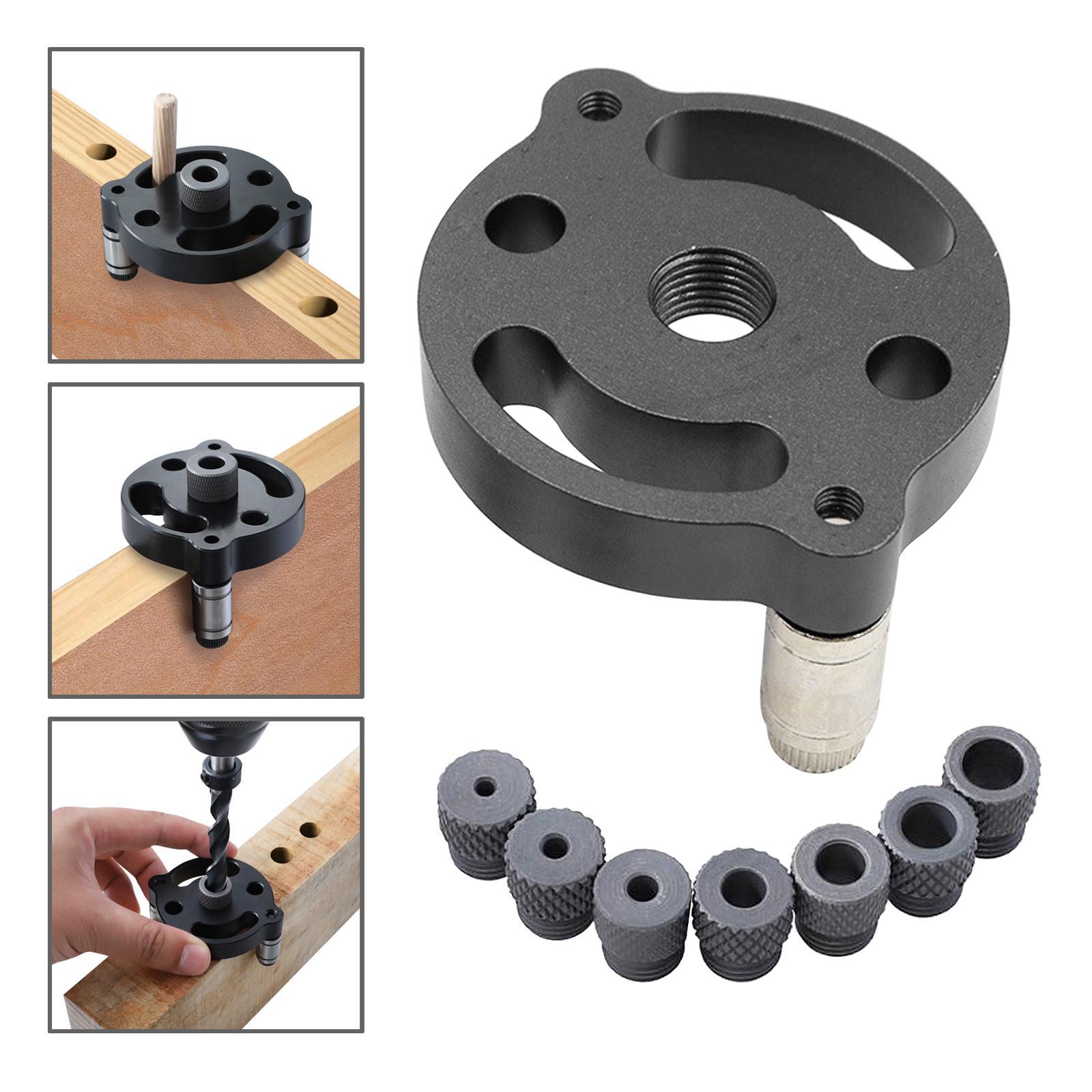 2pcs 2-10mm Self-Centering Doweling Jig Set Vertical Hole Puncher Locator