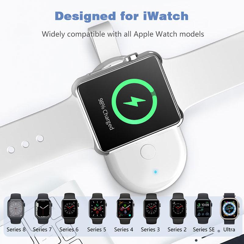 Bộ sạc từ tính nhỏ cho Apple Watch Ultra 8 7 SE 6 5 4 3 2 Ngân hàng điện di động cho IWatch Serie không dây Bộ sạc không dây