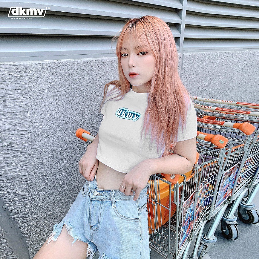 Áo croptop nữ màu trắng | DKMV Croptop Azure-White